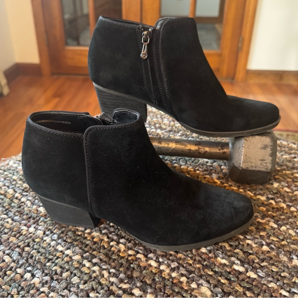 Blondo Black Suede Ankle Booties